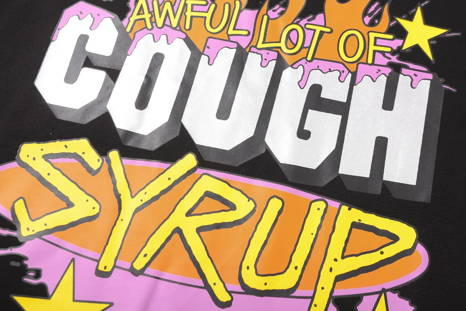 2245# / / ｜ THAT'S A AWFUL LOT OF COUGH SYRUP In Stock T （fabric):32 Sizes（size）：S-M L X L （colour）： / /